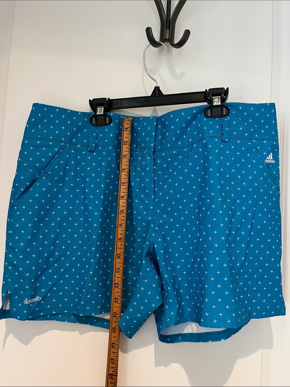 adidas Women’s Teal Athletic/Golf Shorts with Micro Star Print